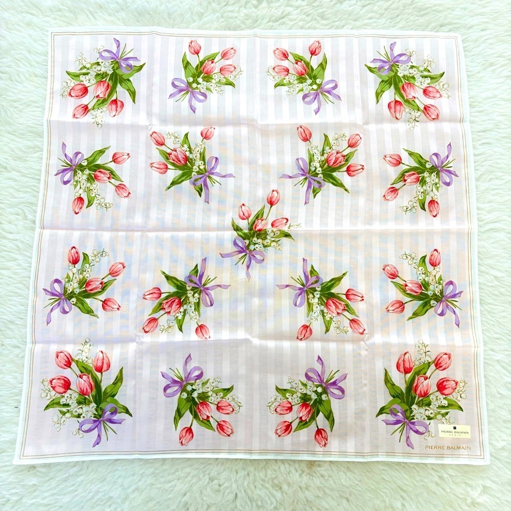 Pierre Balmain Paris Square Cotton Bandanna/Scarf size 20”x20” - Picture 8 of 11